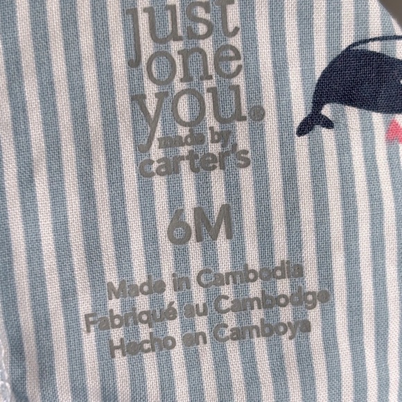 Carter’s Striped Baby Dress with Whale Print and Bow - Picture 5 of 6
